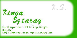 kinga sztaray business card
